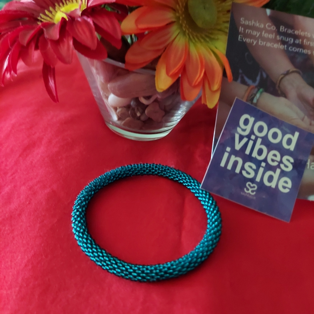 Solid Teal Bracelet - image 2